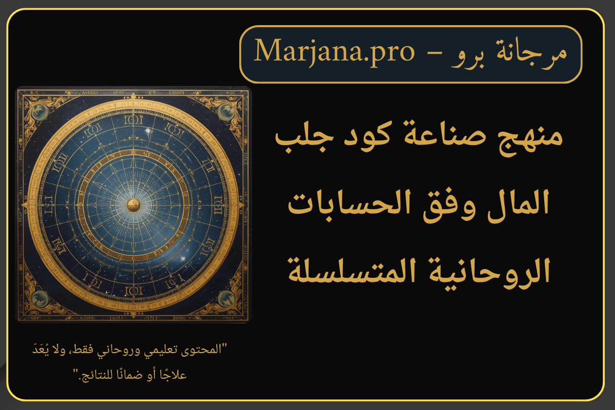 منهج صناعة كود جلب المال وفق الحسابات الروحانية المتسلسلة