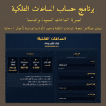 برنامج الساعات الفلكية الاحترافي لمعرفة الساعات السعيدة